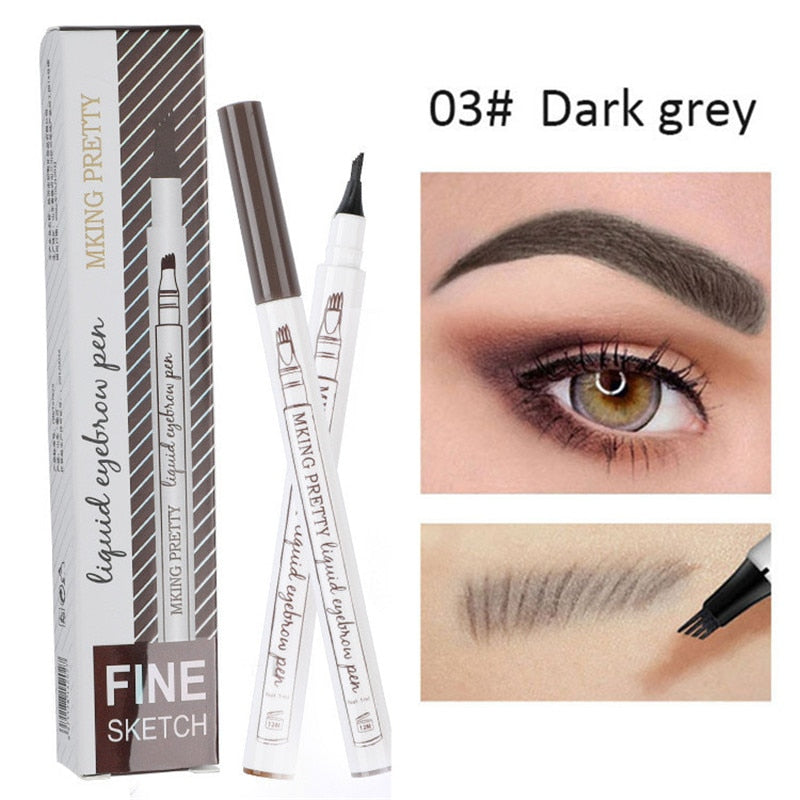 Waterproof Four Claw Eyebrow pen