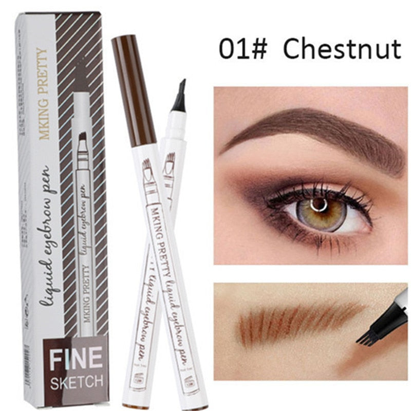 Waterproof Four Claw Eyebrow pen