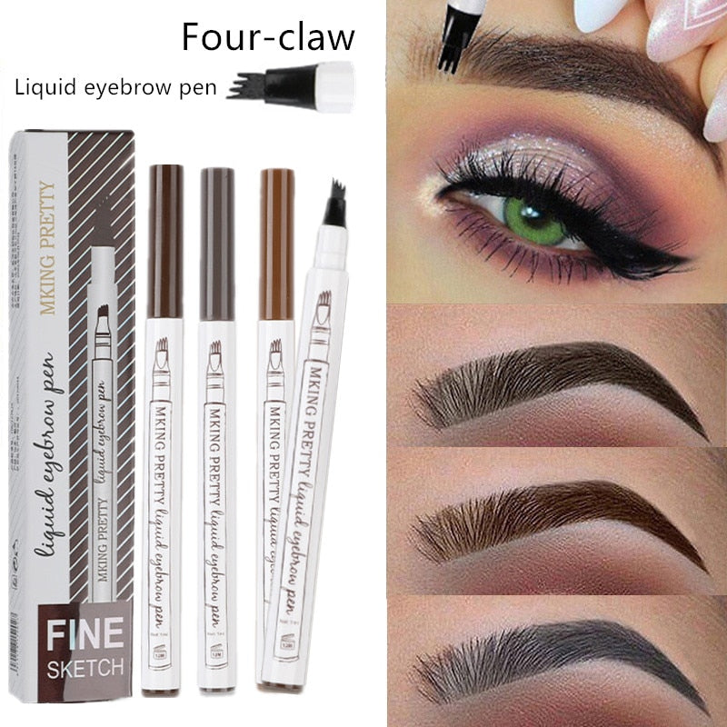 Waterproof Four Claw Eyebrow pen