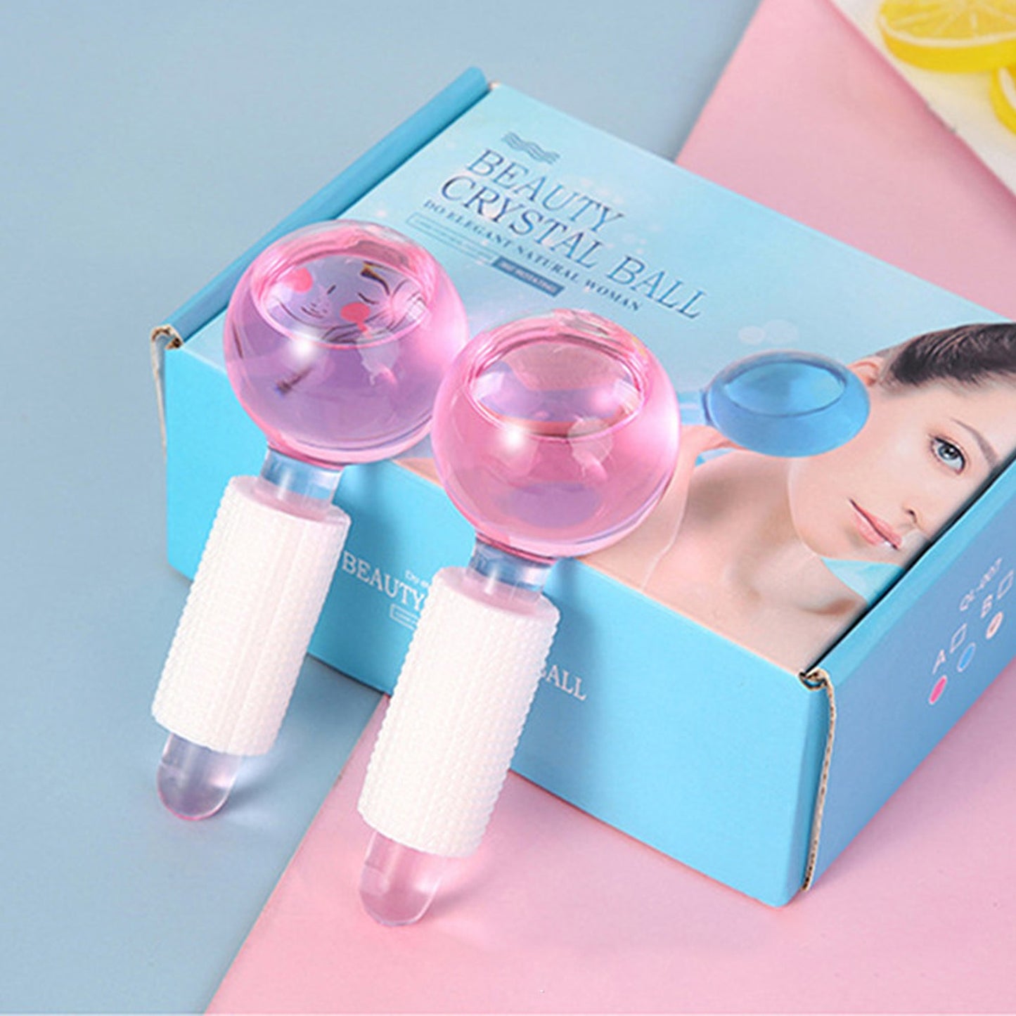 2 Pcs Ice Facial Globe